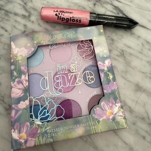 Brand new Colourpop Eyeshadow Palette and Lip Gloss